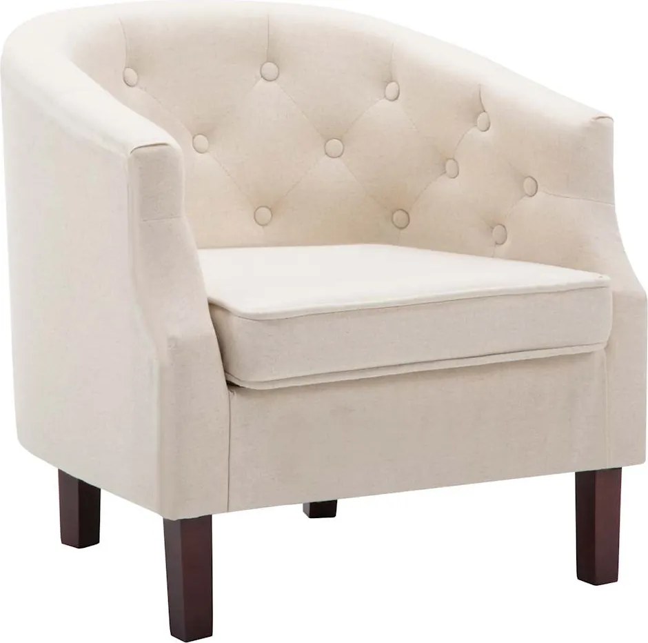 vidaXL Fotoliu, bej, material textil