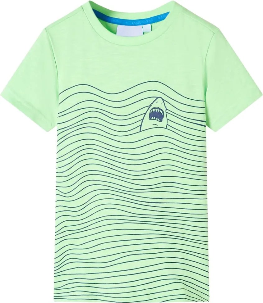 vidaXL Tricou pentru copii, verde neon, 128