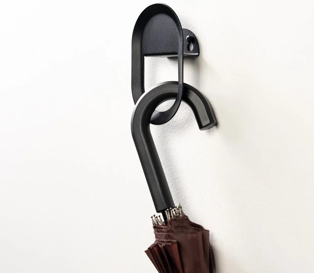 Cârlig negru de montat pe perete din oțel Coucou – Spinder Design