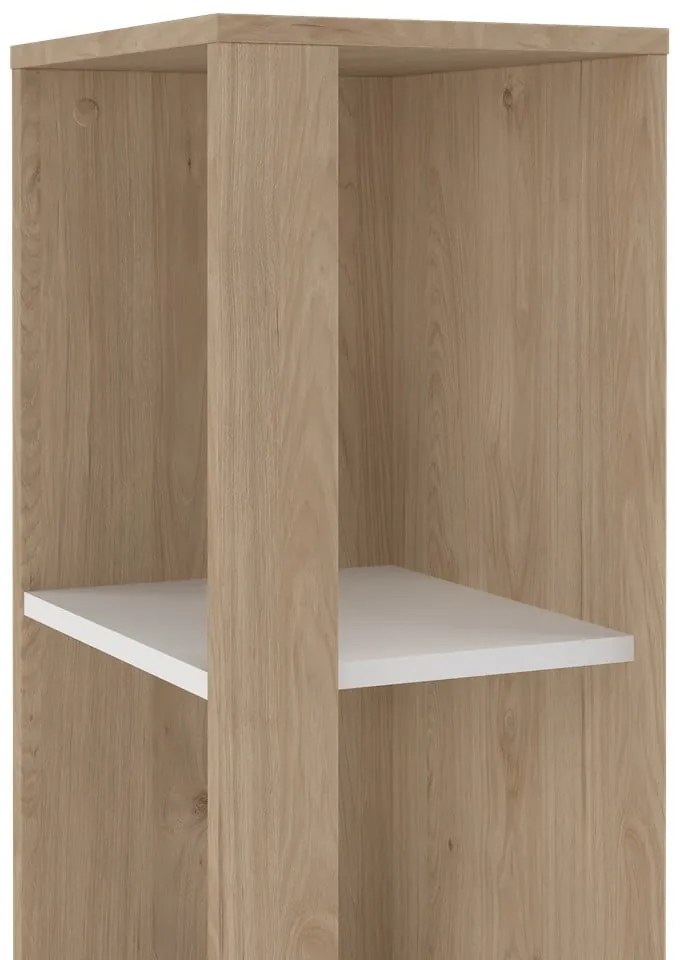 Bibliotecă albă/cu aspect de lemn de stejar 41x205 cm Sign – Tvilum