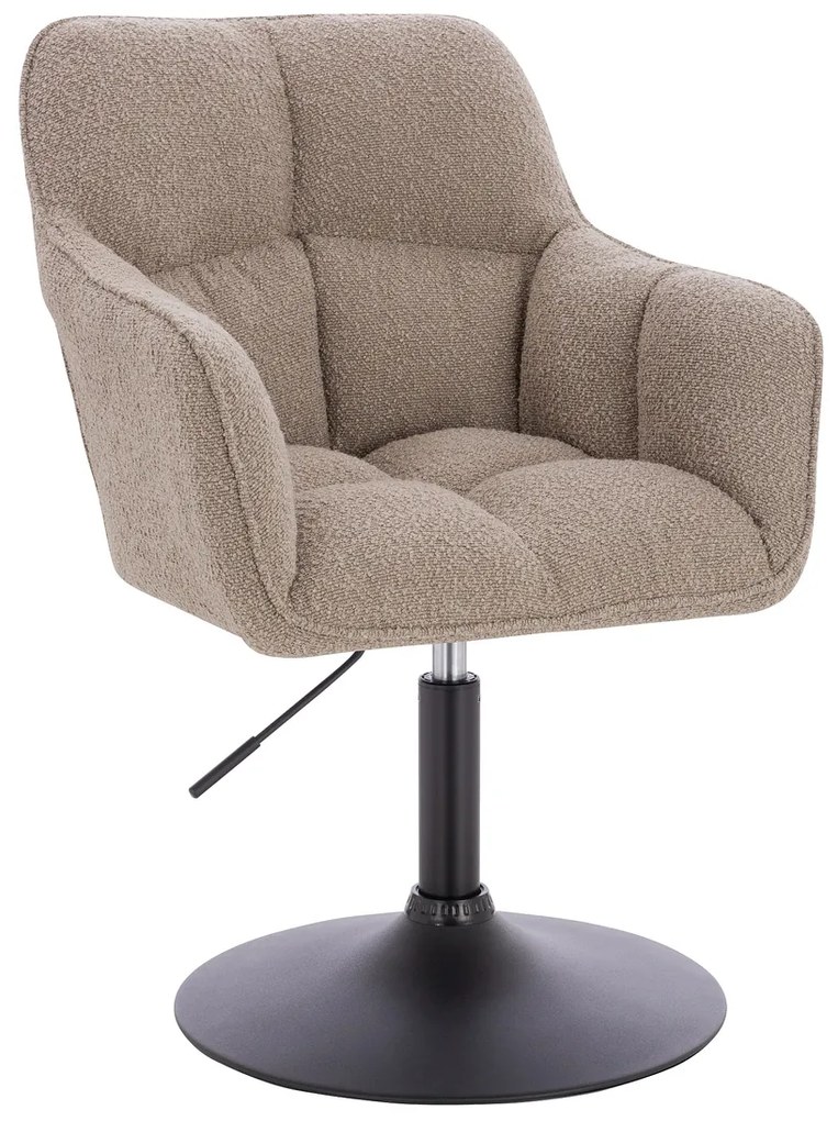 HR550N Scaun Latte Boucle cu Bază Neagră