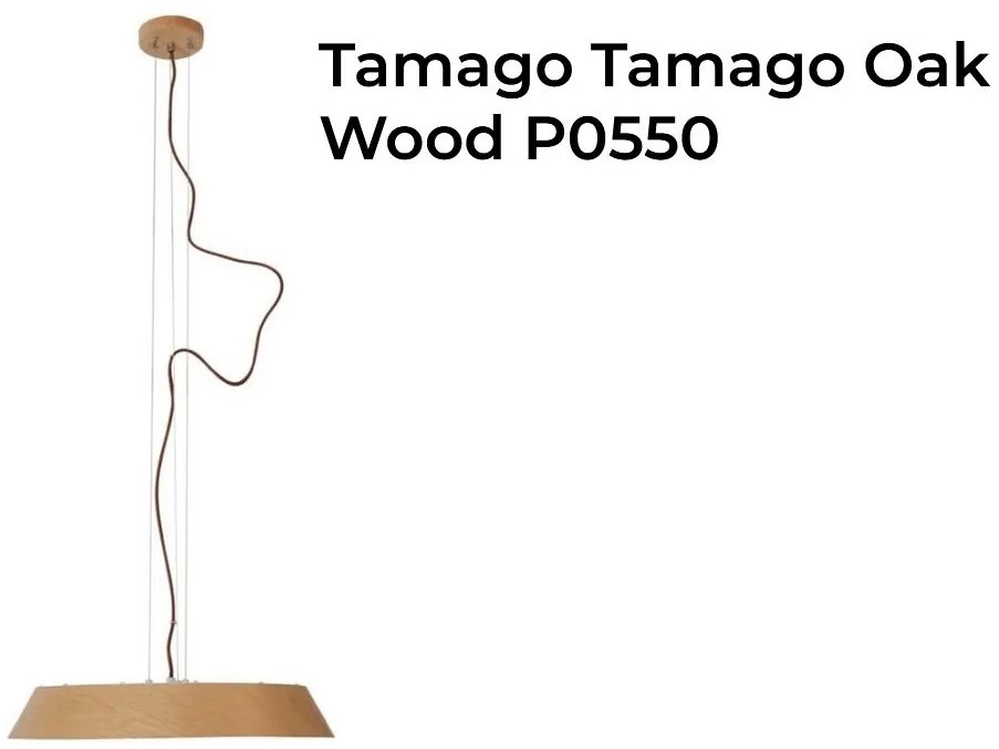 Pendul, Lustra LED din lemn design scandinav Tamago Oak