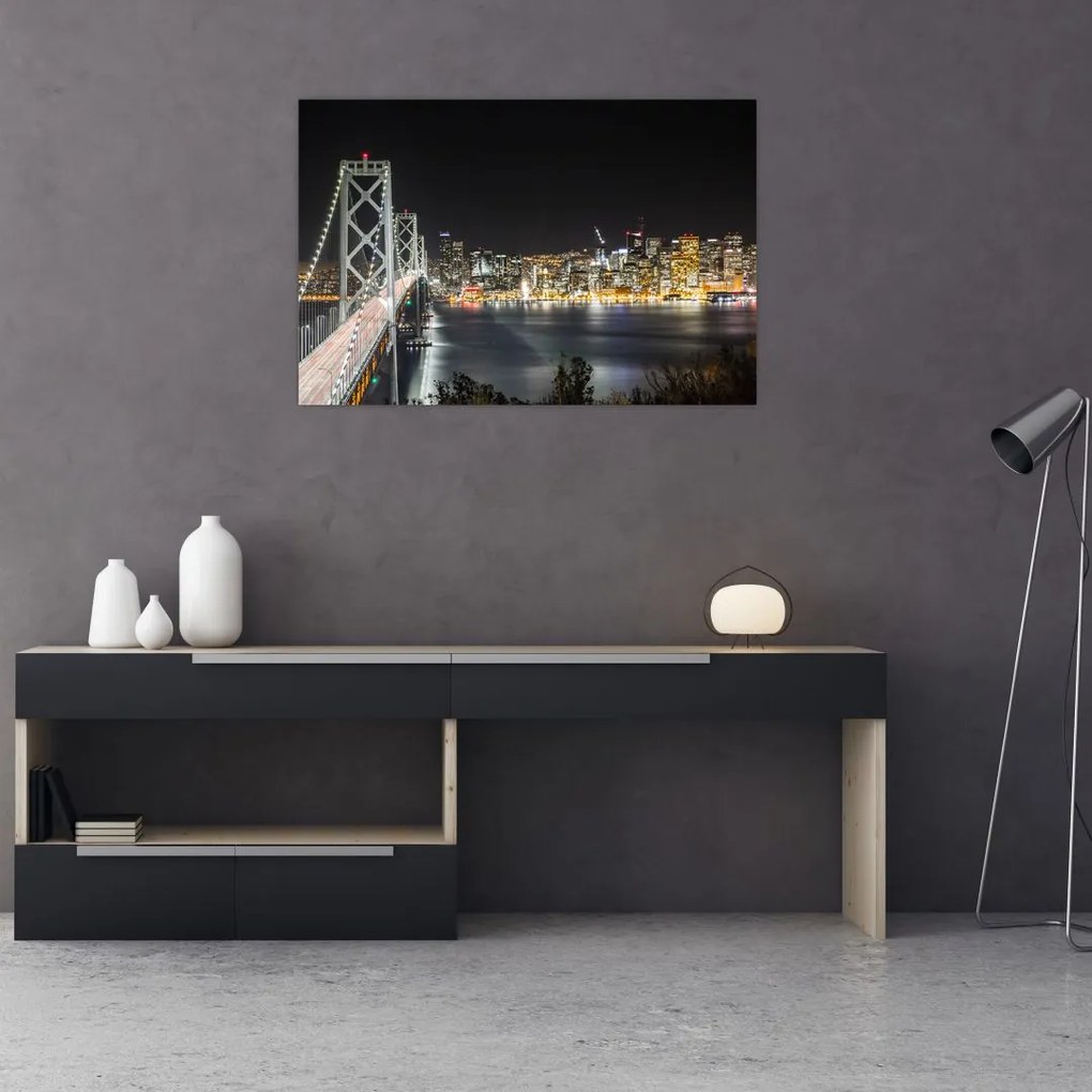 Tablou cu podul Brooklin și New York (90x60 cm)