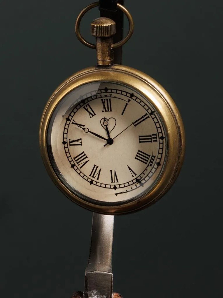 Ceas de masa, decorativ, pe suport din otel, Time Flies