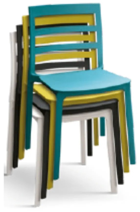 SCAUN RIGATO -POLIPROPILENA- HORECA - NEGRU