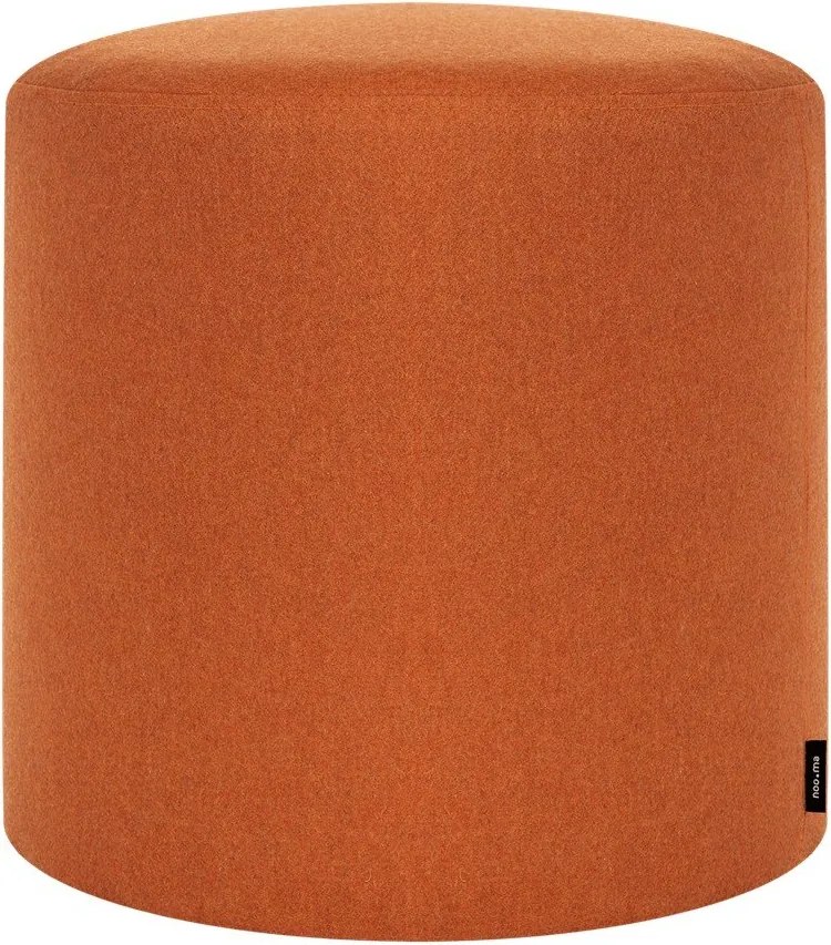 Puf teracotă cu tapițerie din lână Folk – noo.ma