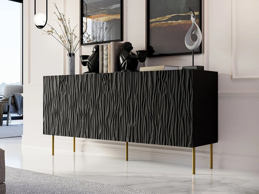 Dulap Lomaller 152 (Negru + auriu) . Promo -17%. 1105933