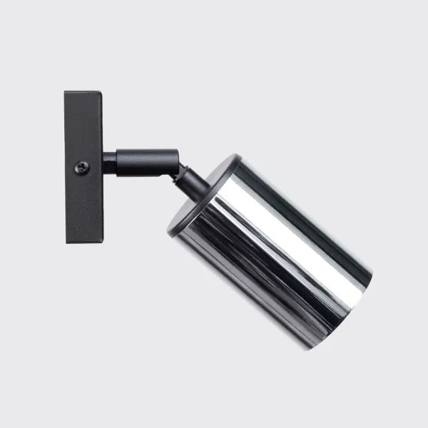 Spot de perete Sollux SL.1366 WINX 1xGU10/10W/230V negru/crom