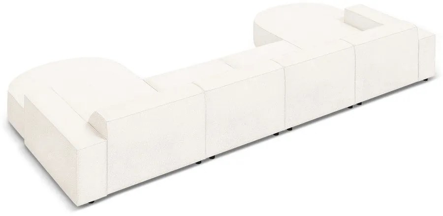 Colțar bej cu tapițerie bouclé (în formă de "U") Jodie – Micadoni Home