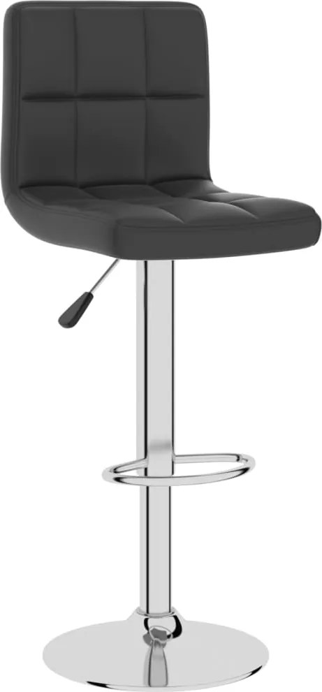 vidaXL Scaun de bar, negru, piele ecologică