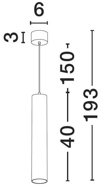 Pendul tubular design modern minimalist SEAWAVE, negru