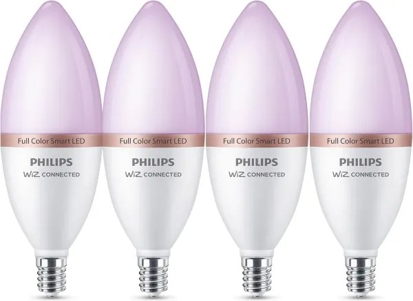Set de 4 becuri LED RGB dimabile Philips SMART C37 E14/4,9W/230V 2200-6500K
