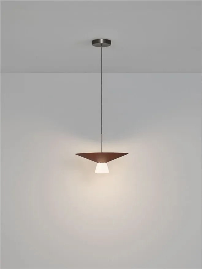 Lustra LED suspendata BARIS Rust Brown 38cm