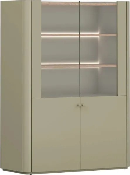 Vitrină cu două uși Elivo 100 cm - eucalipt / stejar baltic dune