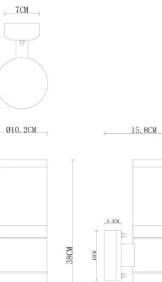 Aplică de exterior XELOO 2xE27/60W/230V IP44 Globo 32014-2BS