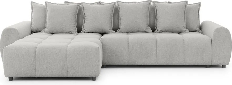 Colțar gri deschis (cu colț pe partea stângă/cu șezlong) Albane – Ropez