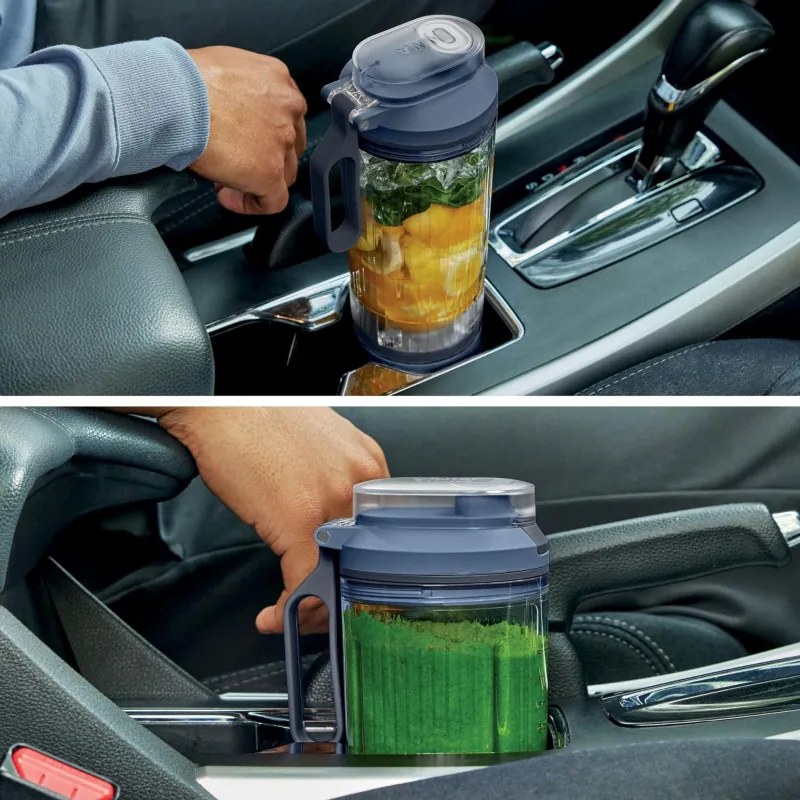 Blender portabil Ninja Blast Max BC251EUNV, 14,4 W, 11,1 V, 570 ml, 19 000 rpm, zdrobire gheață, până la 25 de cicluri, fără BPA, albastru