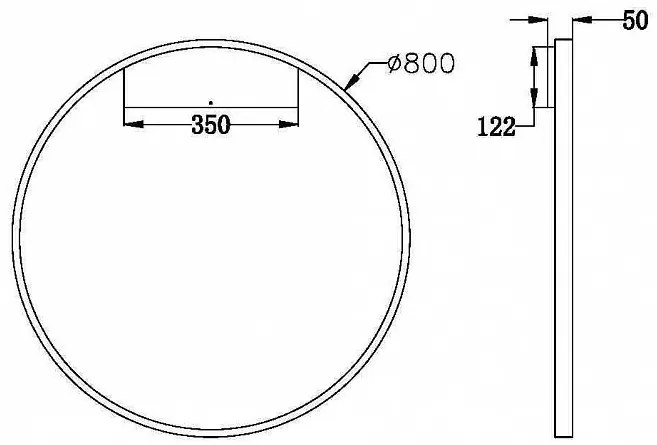 Aplica LED de perete design modern Rim alama 80cm, 3000K