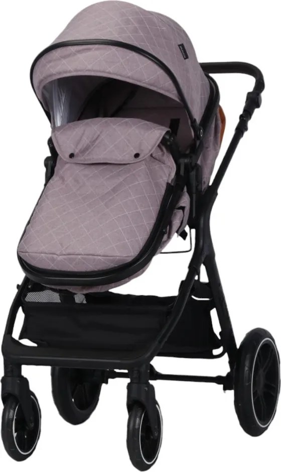 Carucior nou nascuti 3 in 1 NOVOKIDS™ X1000 series, Cu geanta bebe, Cadru Aluminiu, Amortizoare, Roti din cauciuc plin AVE, Landou, Scoica auto,