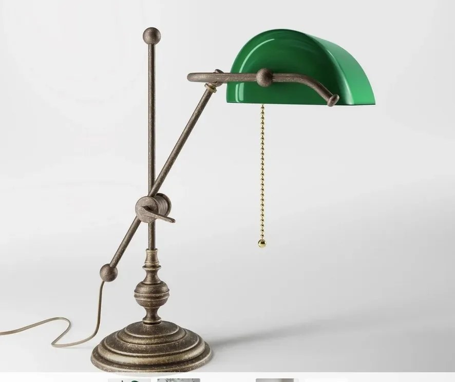 Lampa de birou din alama design clasic Banker