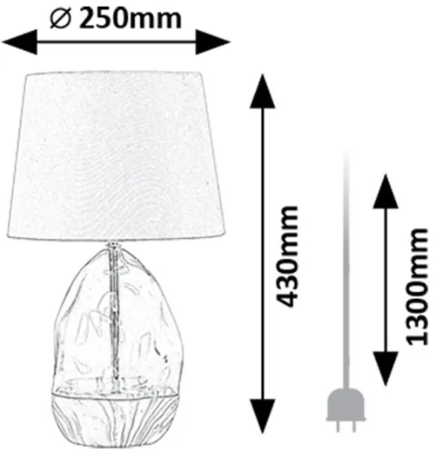Veioza/Lampa de masa decorativa Apolonia gri