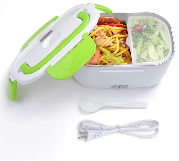 Cutie de încălzire pentru prânz YS-001 / YY-3166 cu sursă de alimentare de 220 V - verde