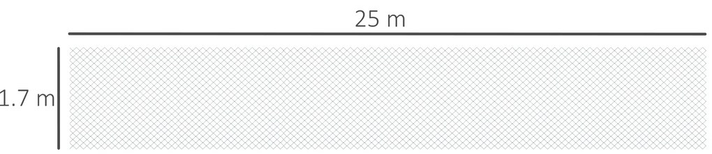 Outsunny Plasă de Împrejmuire din Oțel Plastifiat Verde, Ideală pentru Grădini și Spații Exterioare, 25x1.7m | Aosom Romania