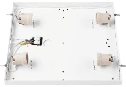 Plafonieră OAK SQUARE 4xE27/15W/230V 39x39 cm stejar/negru