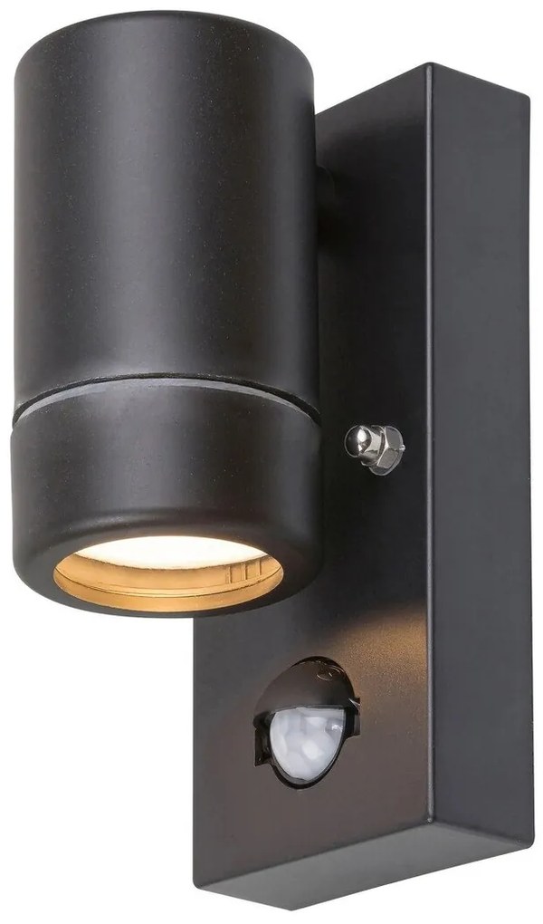 Aplica de perete exterior, cu senzor de miscare, protectie IP44, Medina negru