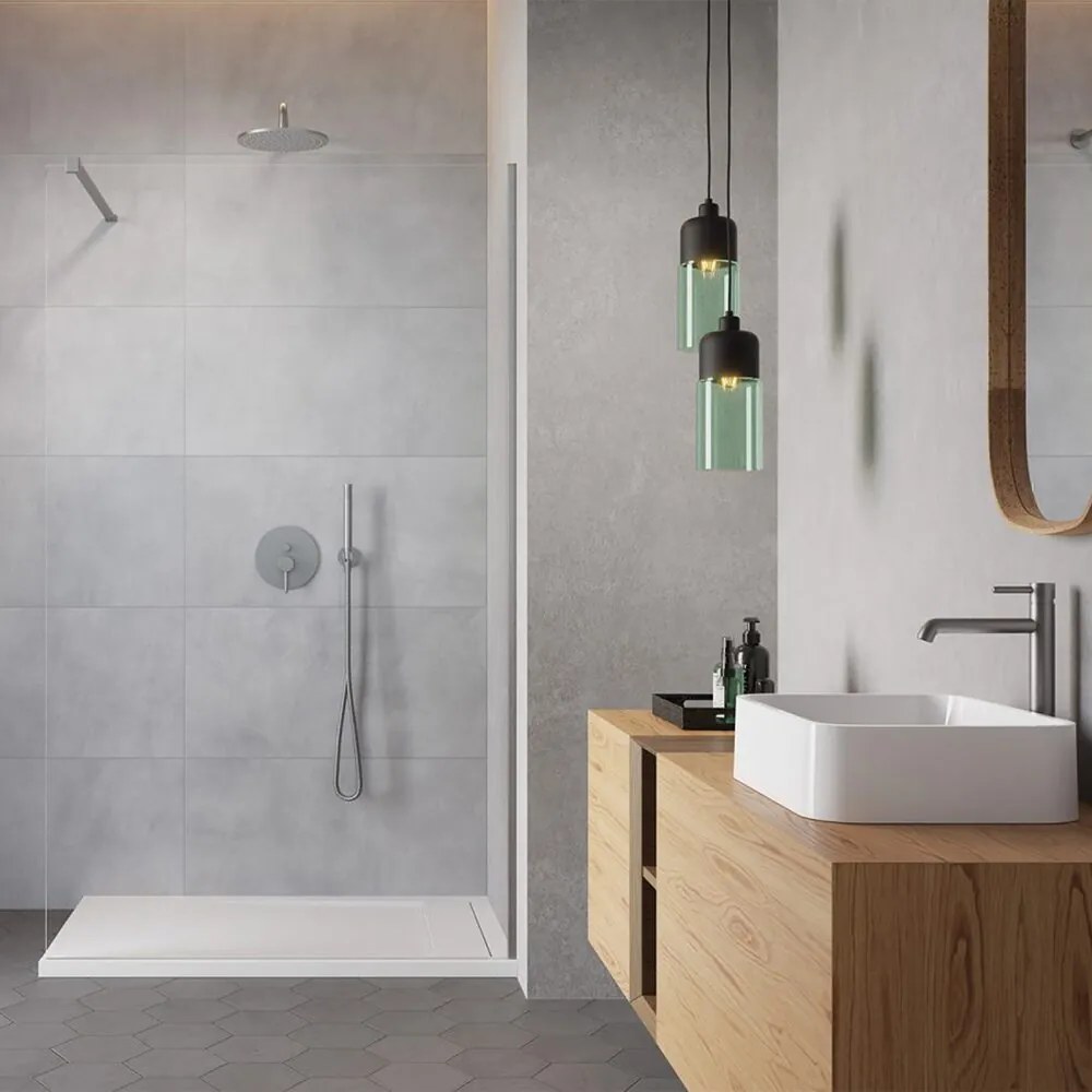 Paravan de dus tip Walk-in Radaway Modo New II nichel periat-transparent 130 cm sticla securizata 8 mm