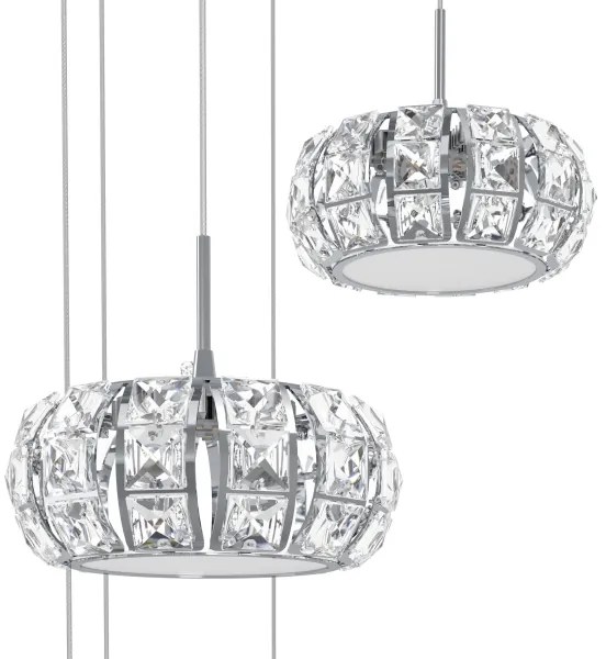 Lustră LED de cristal dimabilă pe cablu CORLIANO 17xLED/4,5W/230V Eglo 39546