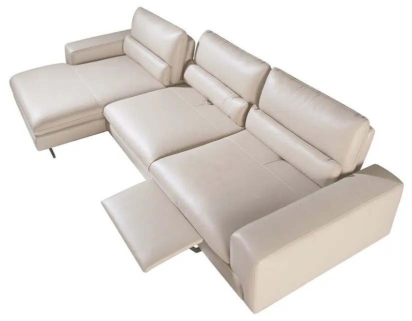 Coltar design LUX cu sezlong stanga, functia relax Serena