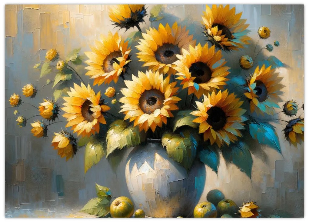 Tablou – Vază cu floarea-soarelui (70x50 cm)