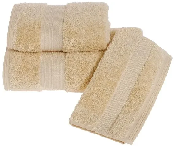 Set prosoape și prosop de corp DELUXE, 3 buc Roz pal / Dusty rose