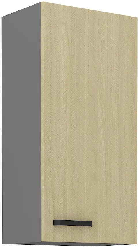 Dulap superior de bucătărie Scarmi 45 G-90 1F (Antracit + Herringbone scandi). 1049751