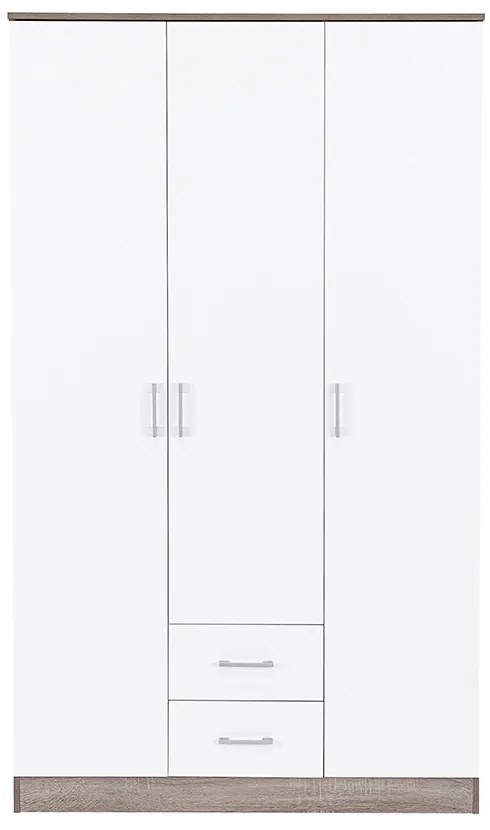 Dulap Miami 120x205 cm alb-stejar York