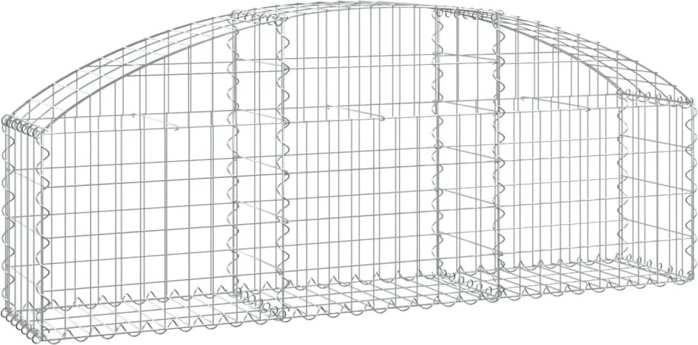 vidaXL Coș gabion arcuit, 150x30x40/60 cm, fier galvanizat