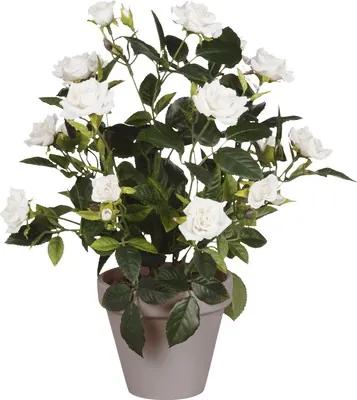 Floare artificiala, trandafir, Ø 25 cm, alb