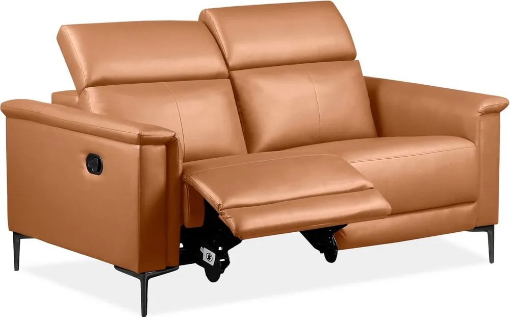 Canapea maro cu tapițerie din imitație de piele 160 cm Lund – Støraa