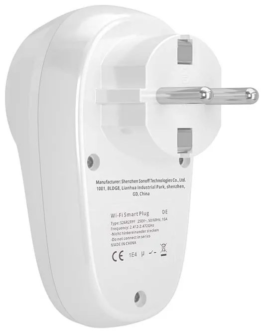 Priză inteligentă Wi-Fi Sonoff S26R2TPF-DE