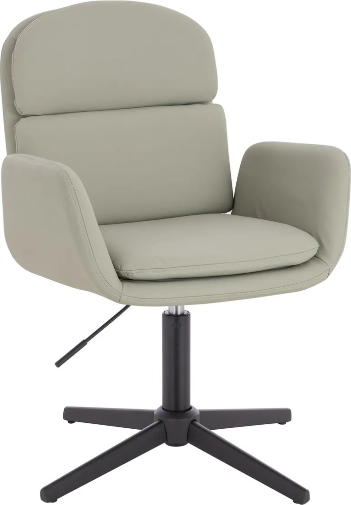 HR480CROSS Scaun Culoarea Inului Piele Ecologica Premium Soft cu Bază Neagră