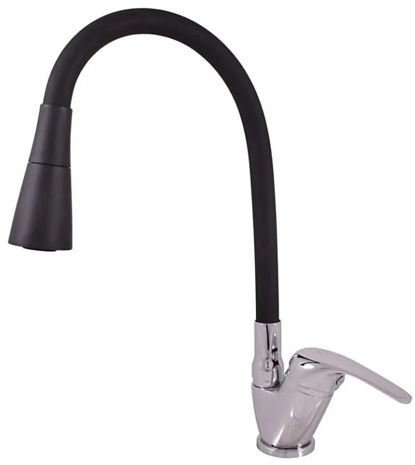 RAV Slezák SA006.0/13 - Baterie pentru chiuvetă SAZAVA 35,6 cm negru/crom lucios