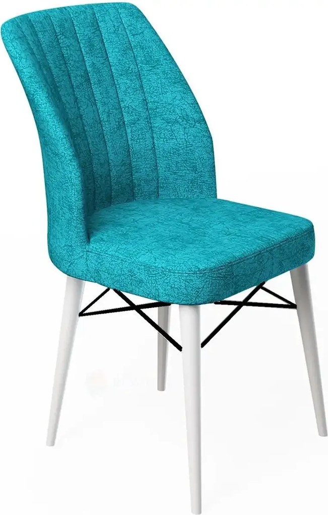 Scaun living tapitat Valentina turcoaz Homs