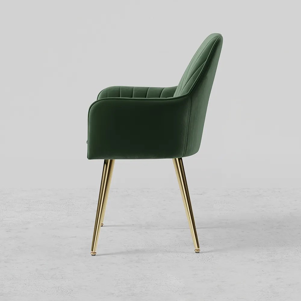 Scaun verde pentru bucătărie, soft, cu cotieră , în stil art nouveau - 2 buc. Deprimo j040379-verde by Deprimo