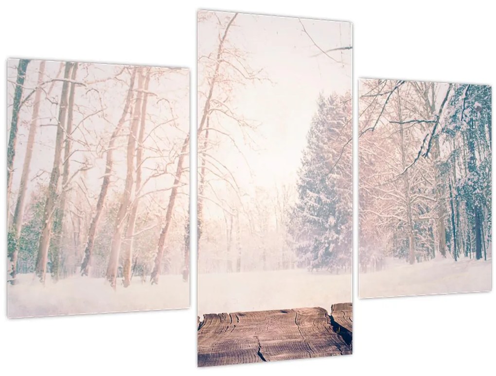 Tablou - Priveliște pădure (90x60 cm)