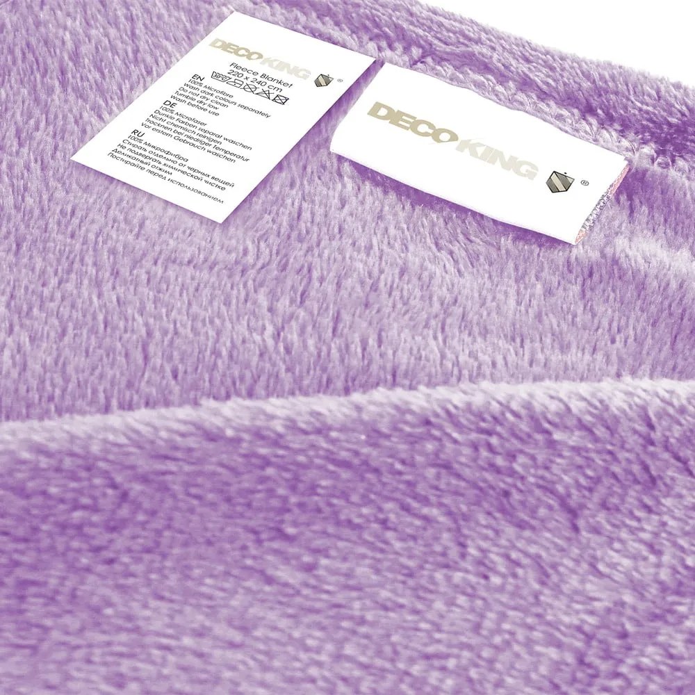 Pătură din microfibră DecoKing Mic, 160 x 210 cm, violet