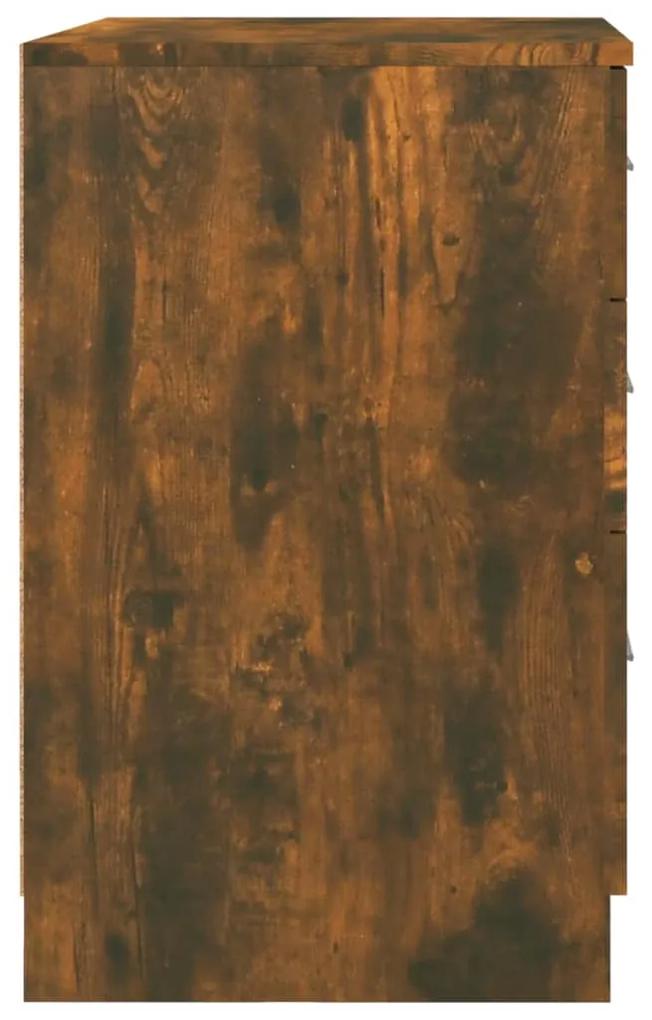 Noptiera, stejar fumuriu, 40x40x63 cm, lemn prelucrat Stejar afumat, 1
