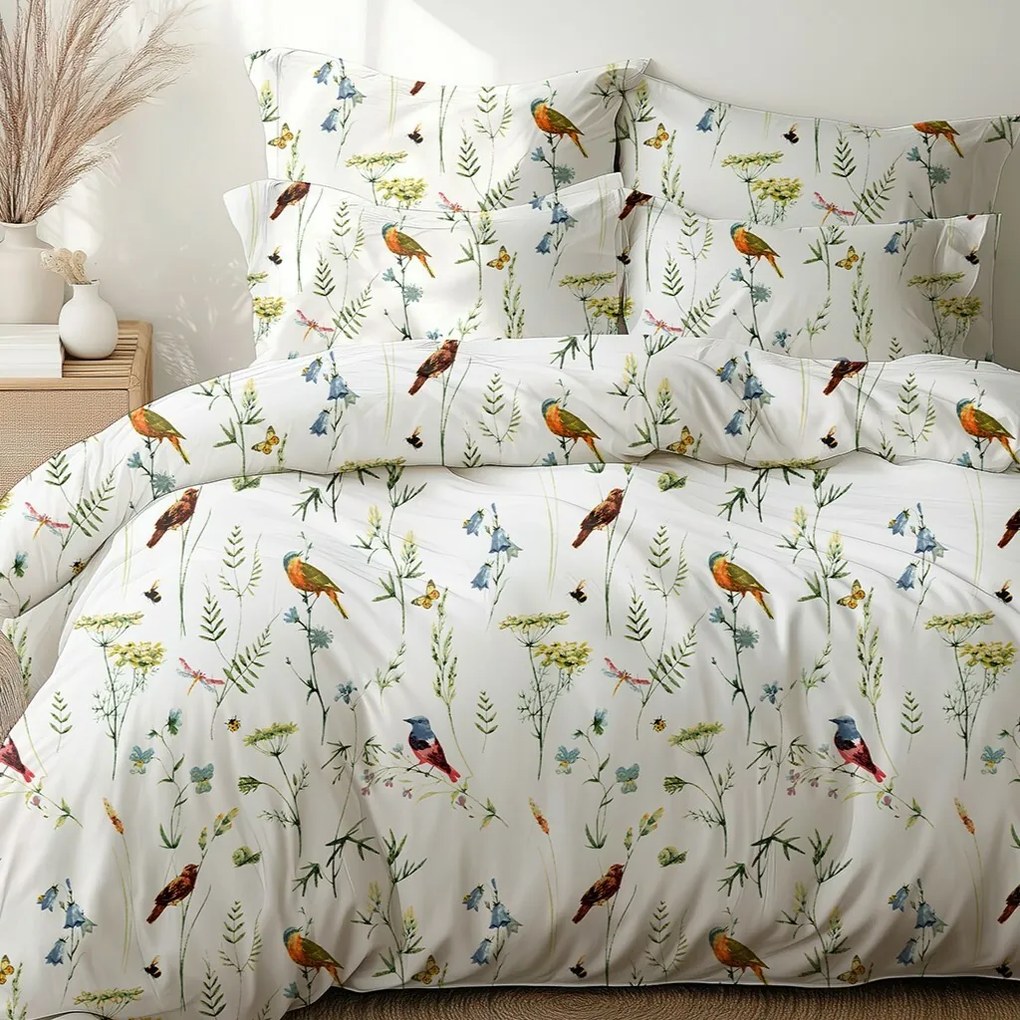 Stanex Lenjerie de pat creponată Natură, 140 x 200 cm, 70 x 90 cm