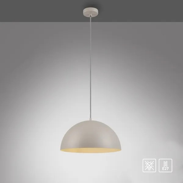 Schöner Wohnen 11728-39 - Lustră suspendată ALI pe cablu 1xE27/25W/230V Ø 38 cm, gri