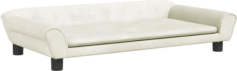 vidaXL Canapea pentru copii, crem, 100x50x26 cm, catifea
